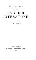 Copertina  An outline of english literature