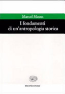 Copertina  I fondamenti di un'antropologia storica