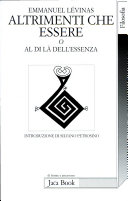 Copertina  Altrimenti che essere o al di là dell'essenza