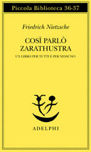 Copertina  Così parlò Zarathustra : un libro per tutti e per nessuno