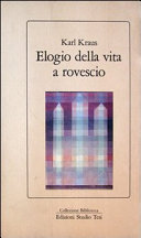 Copertina  Elogio della vita a rovescio